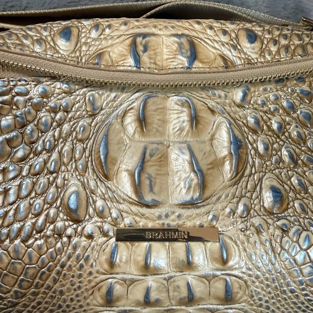 Brahmin Gold Crocodile Embossed Women's Bag Set - Picture 10 of 12